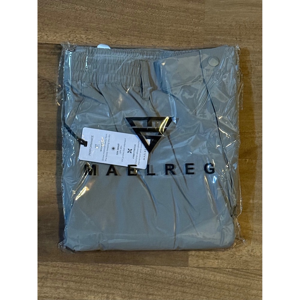 MAELREG Proflex Pants Mens 38x30 Neutral Grey Performance Golf Hiking New
